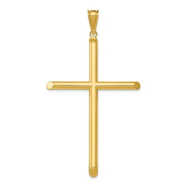 23mm x 18mm Million Charms 14K Two-tone Gold Religious Fancy Design Cross Charm Pendant 23mm x 18mm Million Charms 14K Two-tone Gold Religious Fancy Design Cross Charm Pendant